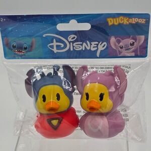 Disney Duckalooz Stitch and Angel Rubber Duck Set of 2 - New In Package